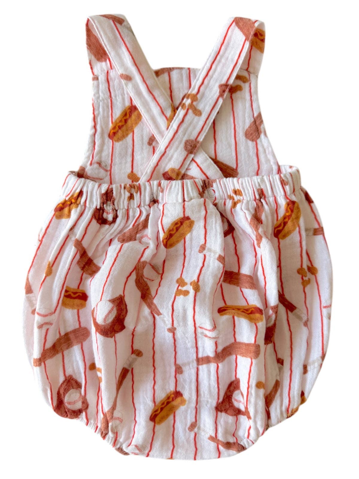 Muslin Retro Sunsuit, Baseball Game