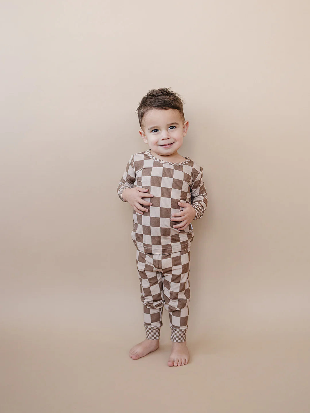 Latte Checkered | Bamboo Jams