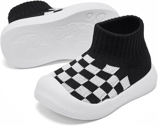 Black & White Checkered Sneakers