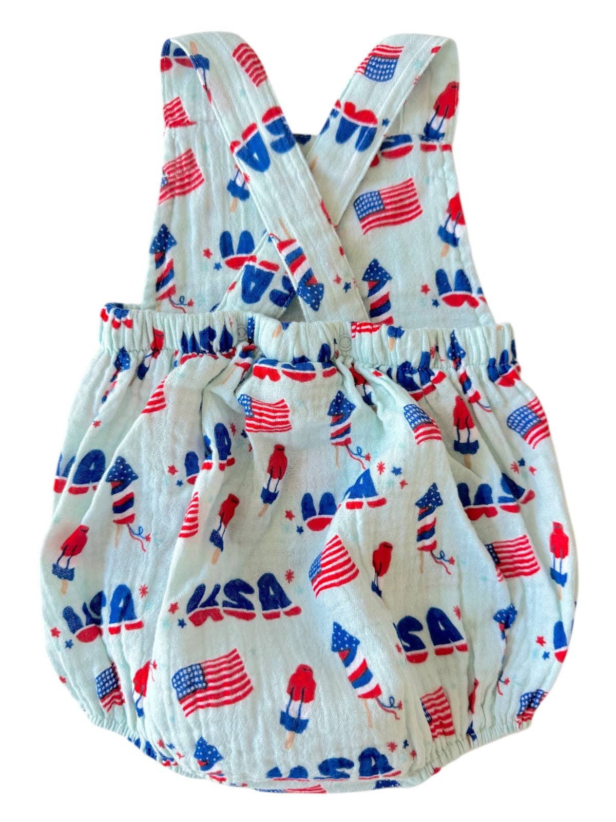 4th of July Blue | Muslin Retro Sunsuit